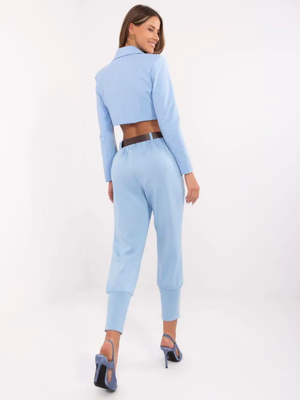 Wygodne spodnie typu joggers z wysokim stanem - widok 2
