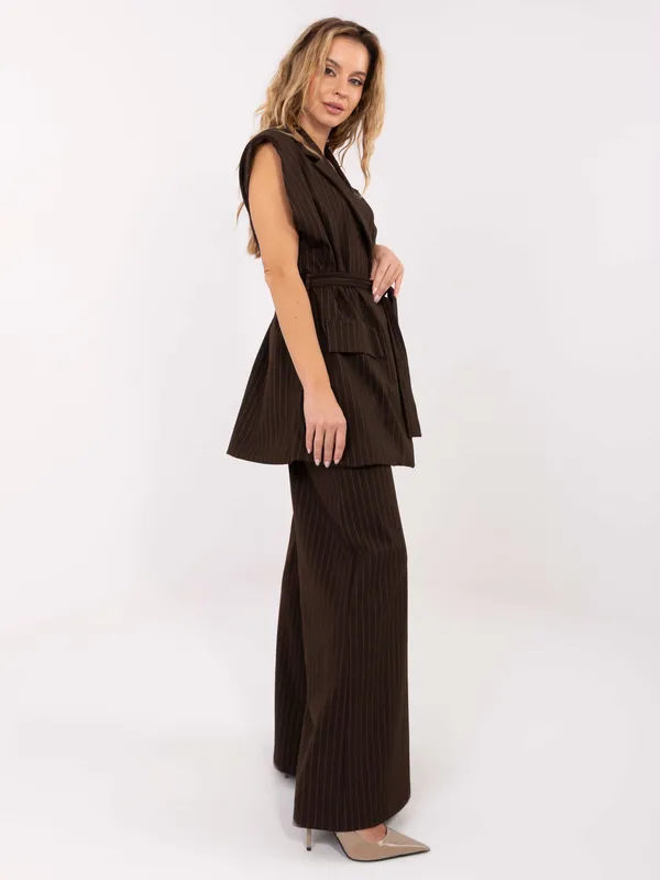 Wizytowa kamizelka oversize z wiązaniem w talii