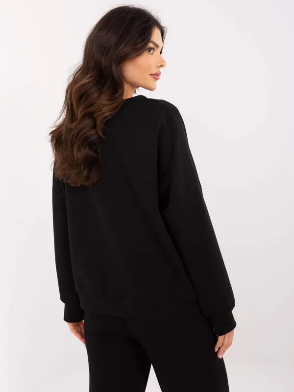 Bluza oversize z aplikacją w kształcie serca - widok 2