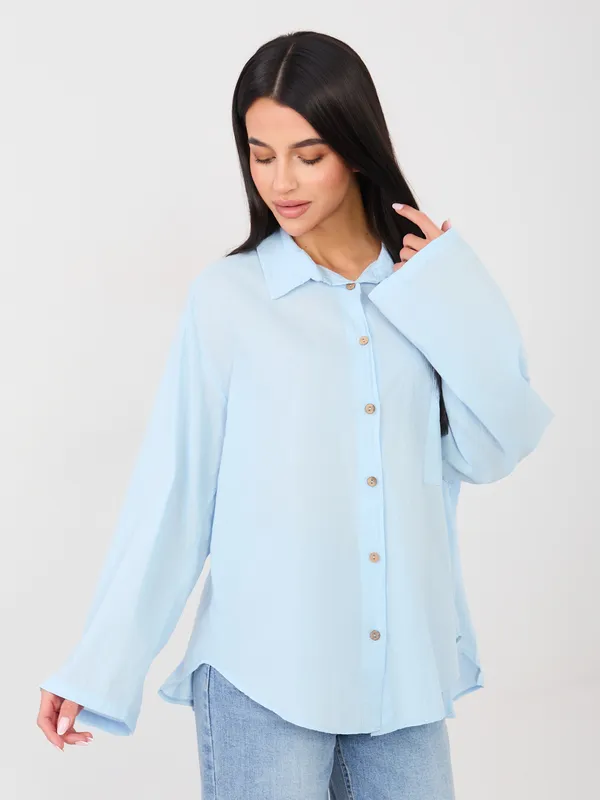Luźna koszula oversize o kroju casualowym