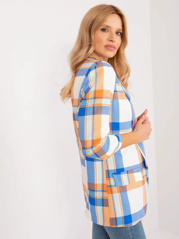 Casualowa marynarka w kratę o kroju oversize - widok 2