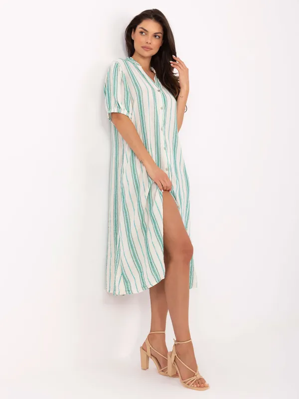 Sukienka koszulowa midi o kroju oversize - widok 2