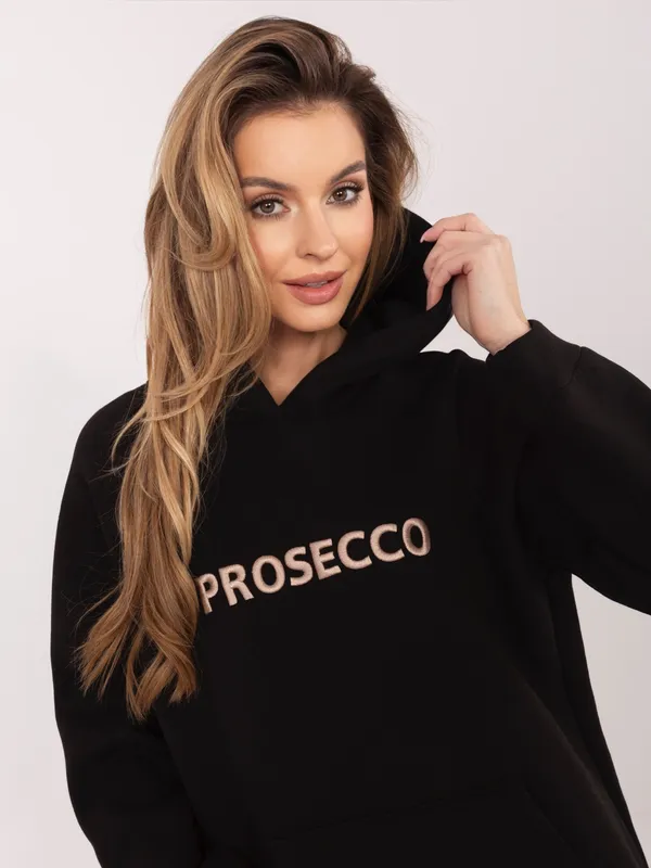 Bluza oversize z kapturem i nadrukiem - widok 2