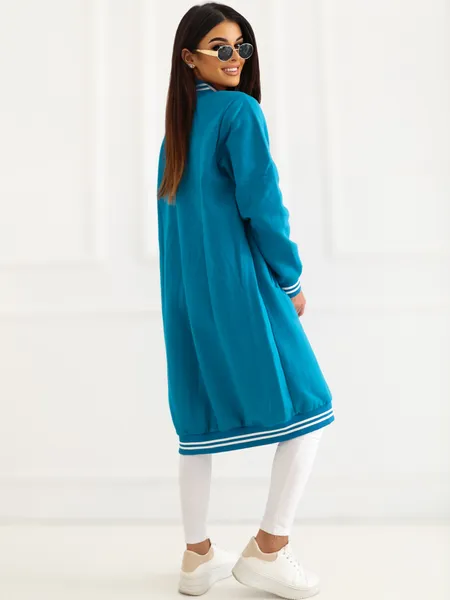 Długa bluza typu varsity zapinana na napy