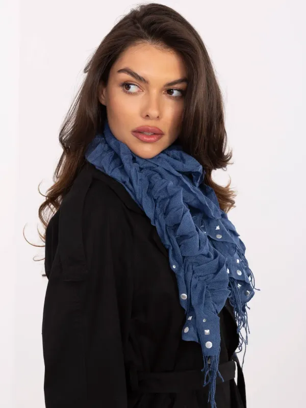 Chusta z ozdobnymi dżetami i frędzlami - widok 2