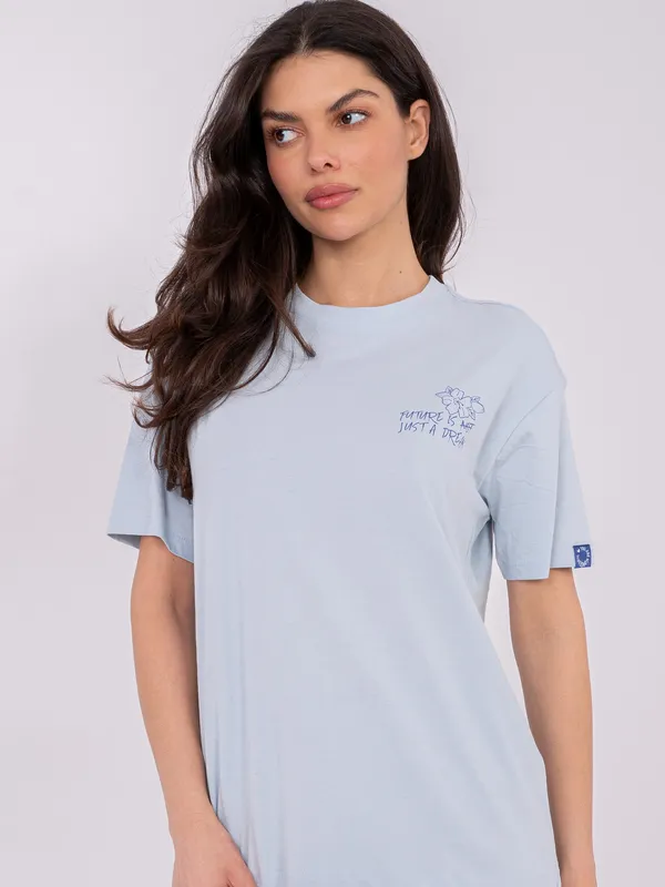 Casualowy t-shirt z nadrukiem w stylu retro - widok 2