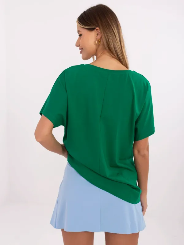 T-shirt oversize z nadrukiem w stylu college