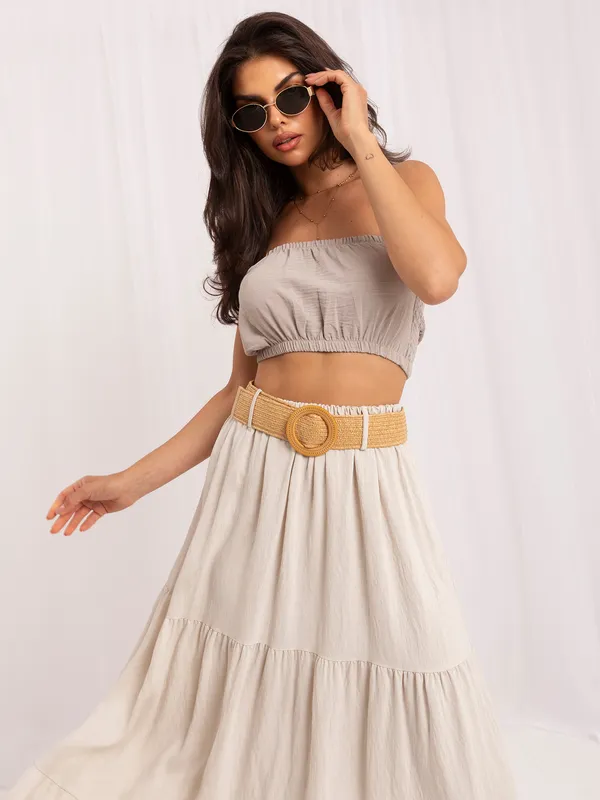 Spódnica maxi z falbanami w stylu boho