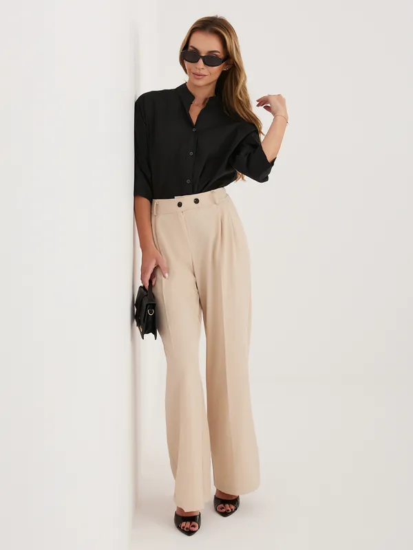 Koszula oversize z kołnierzykiem typu stójka - widok 2