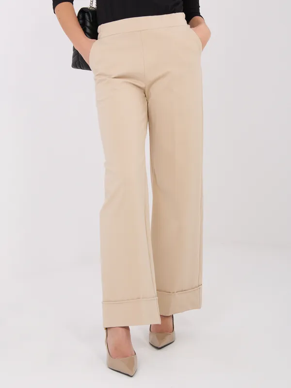 Casualowe spodnie o kroju wide leg