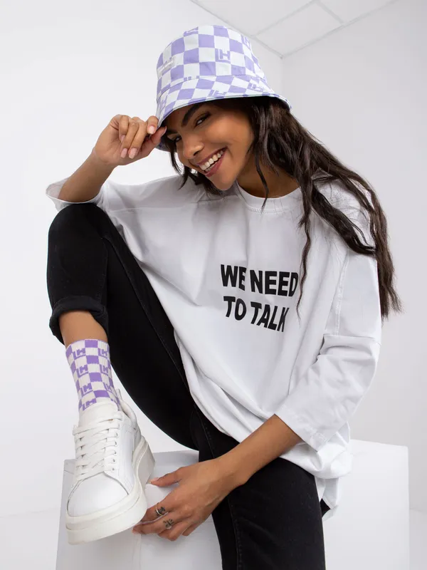 T-shirt oversize z nadrukiem w stylu streetwear - widok 2