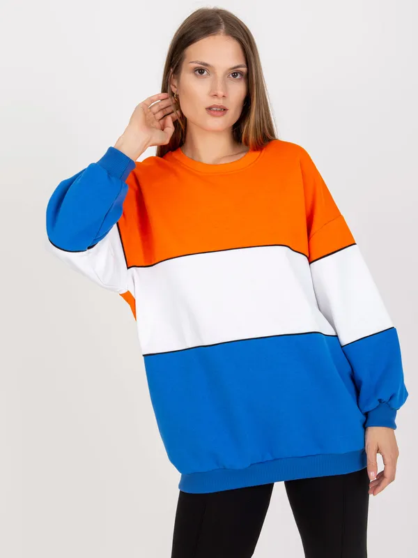Casualowa bluza oversize w stylu color block