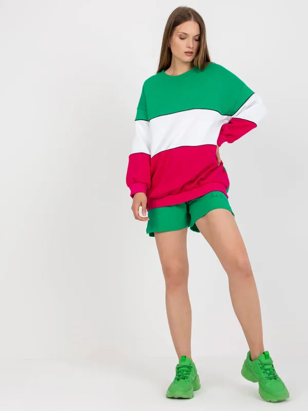 Casualowa bluza oversize w stylu color block