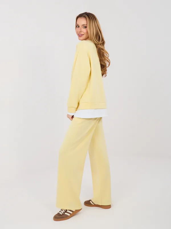 Casualowe spodnie dresowe o kroju wide leg