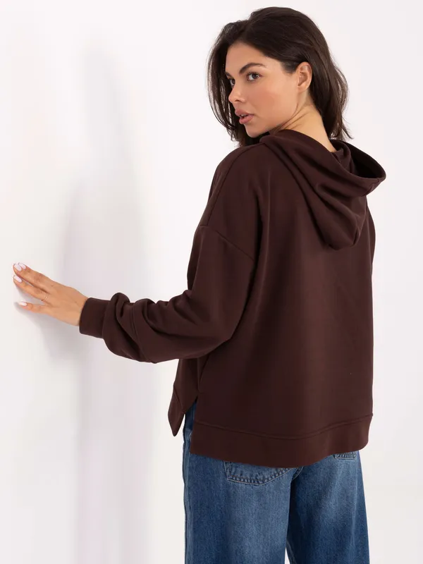 Bluza oversize z kapturem i dekoracyjnym napisem