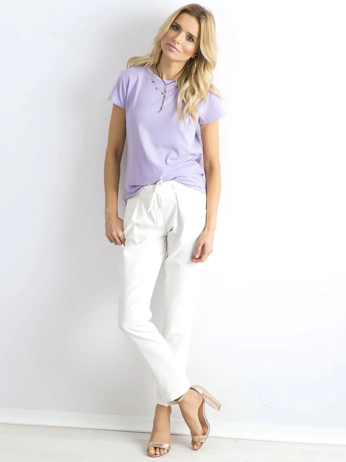 Lawendowy t-shirt Peachy - zdjęcie 6