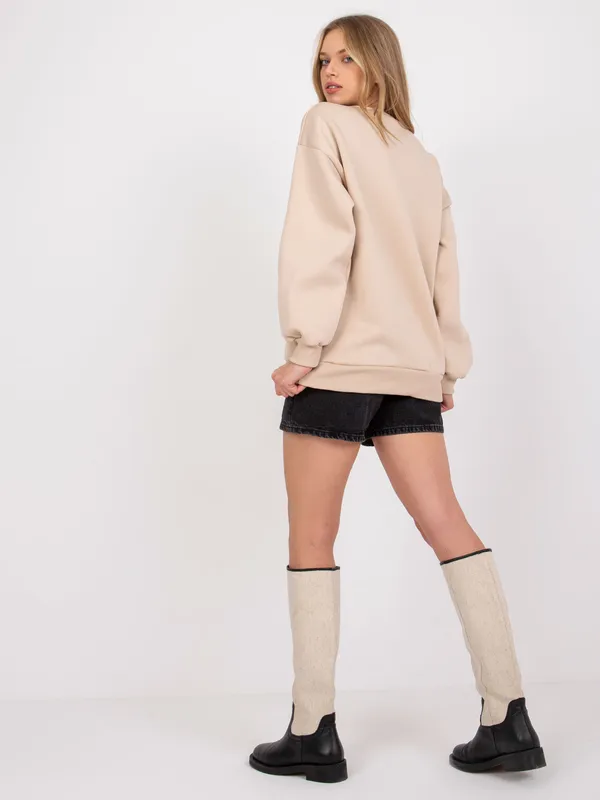 Bluza oversize w klimacie sportowym z nadrukiem - widok 2