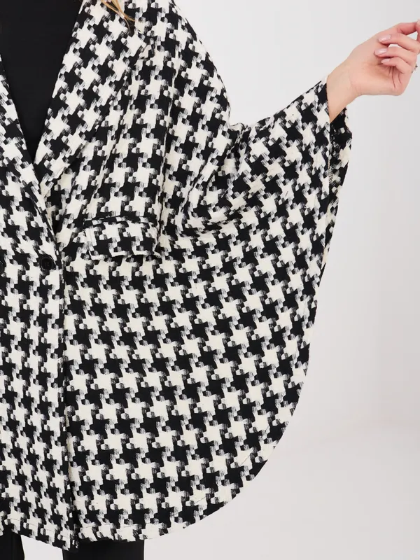 Płaszcz typu peleryna o kroju oversize