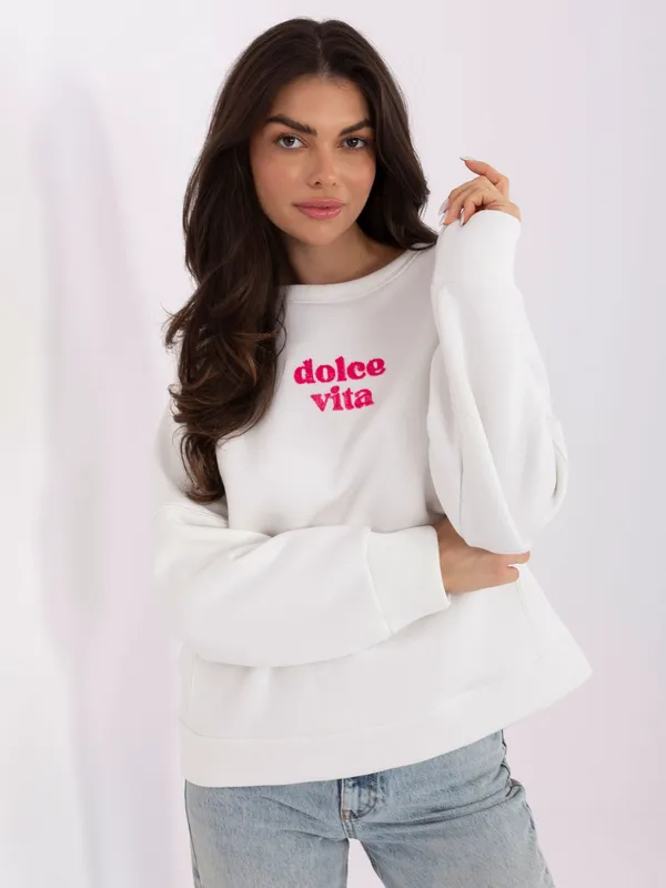Bluza oversize z napisem w stylu casual