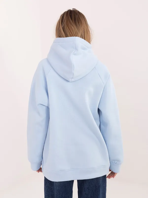 Bluza oversize z kapturem i haftowanym napisem