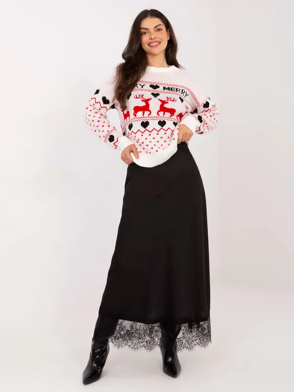 Świąteczny sweter oversize w norweskie wzory