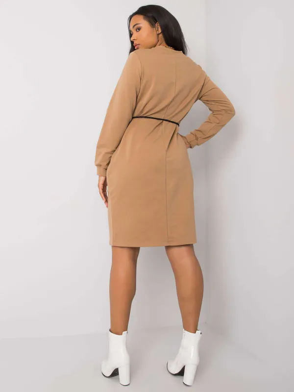 Zielona sukienka plus size z nadrukiem