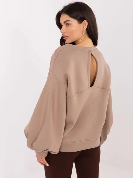 Bluza oversize z napisem i wycięciem na plecach