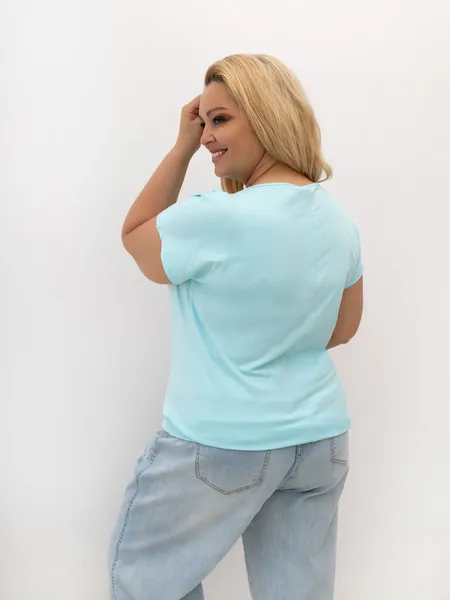 T-shirt z printem w stylu glamour