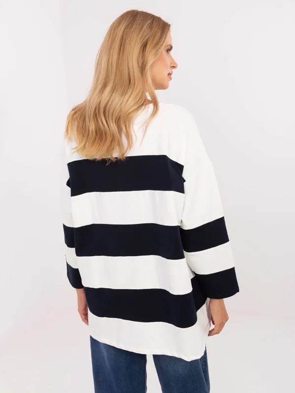 Bluzka oversize w pasy o swobodnym kroju