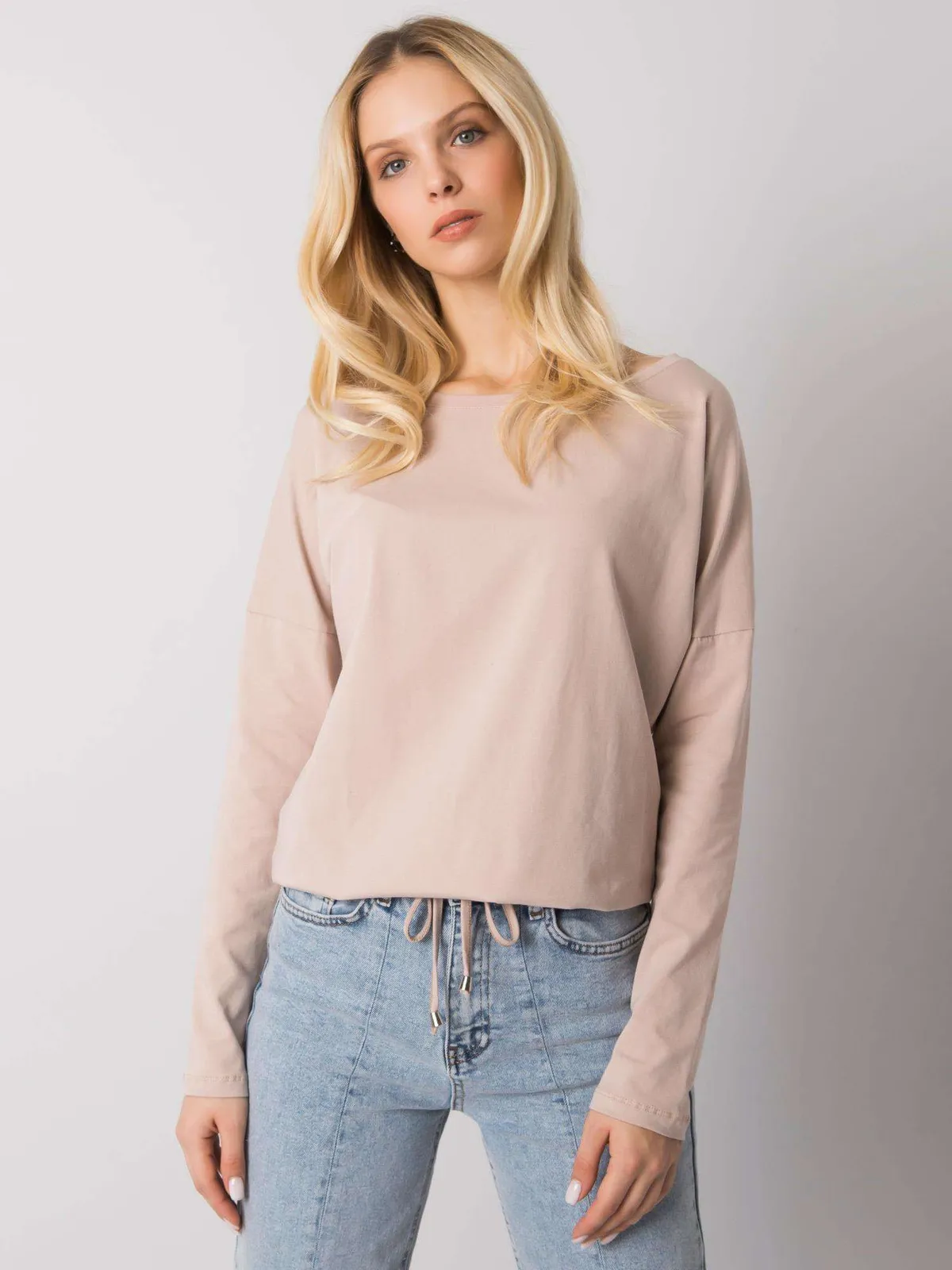 Bluzka basic brązowa - zdjęcie 3