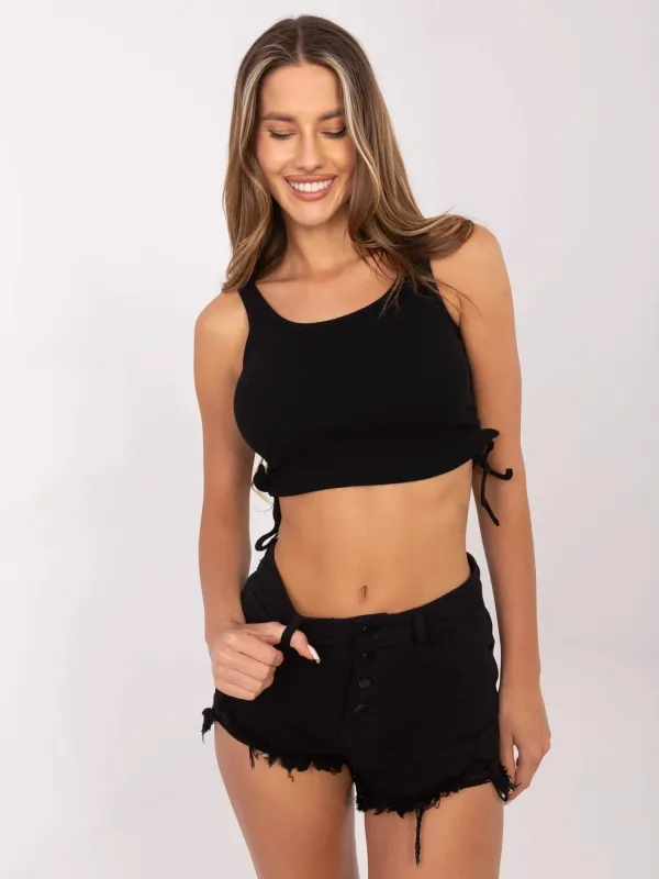 RUE PARIS Jasnofioletowy krótki top
