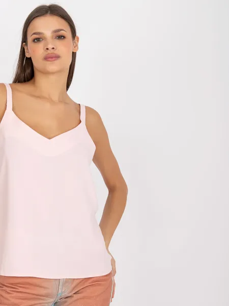 Minimalistyczny top na ramiączkach z dekoltem V