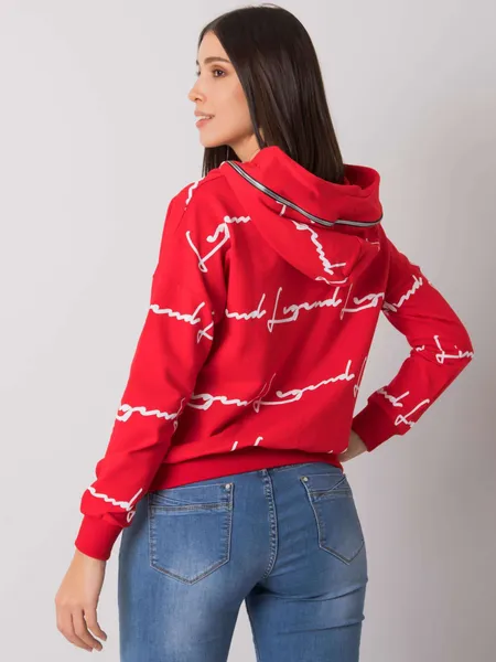 Bluza oversize z kapturem i ozdobnym suwakiem