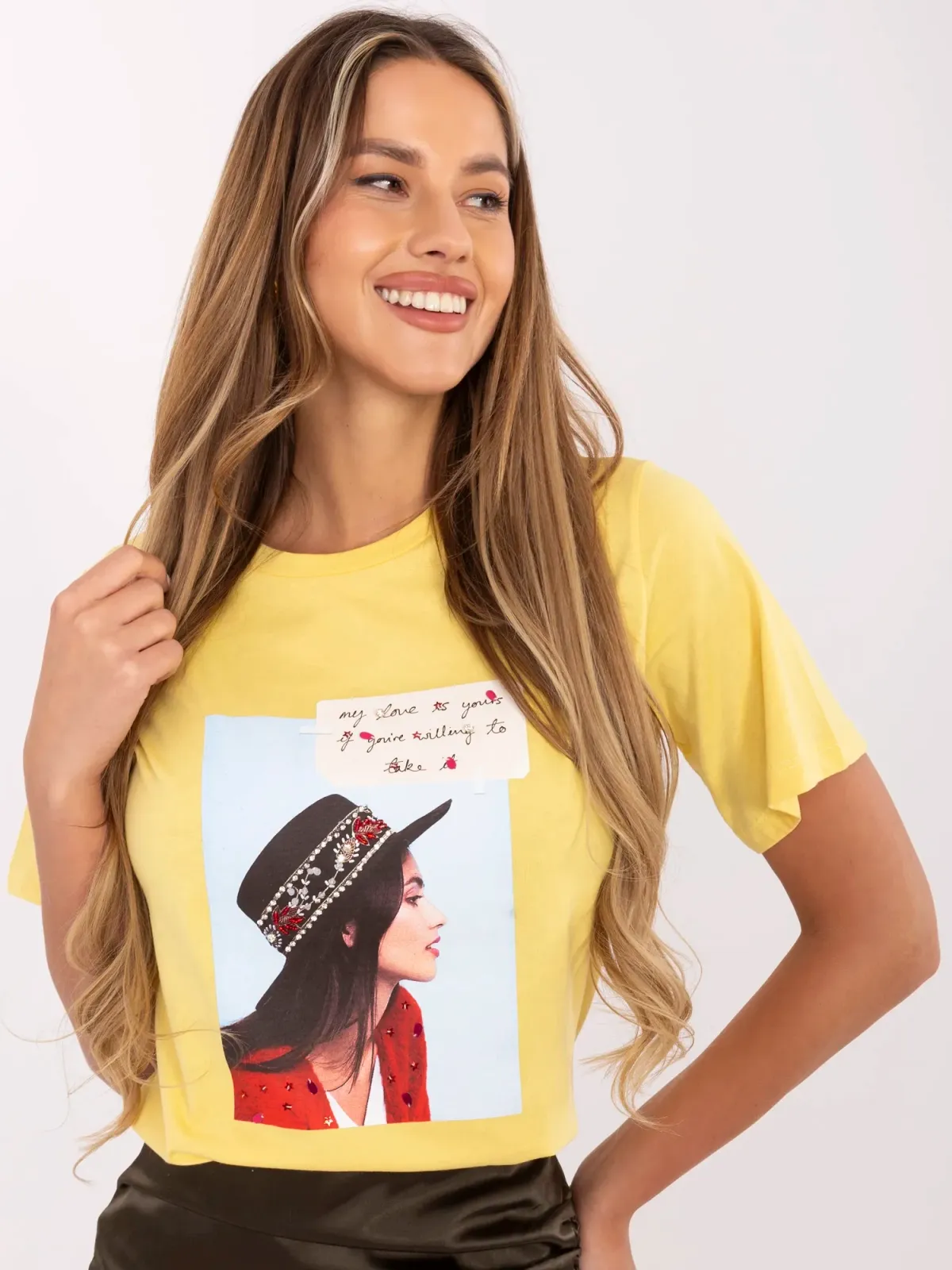 T-shirt o kroju oversize z graficznym nadrukiem - zdjęcie 1