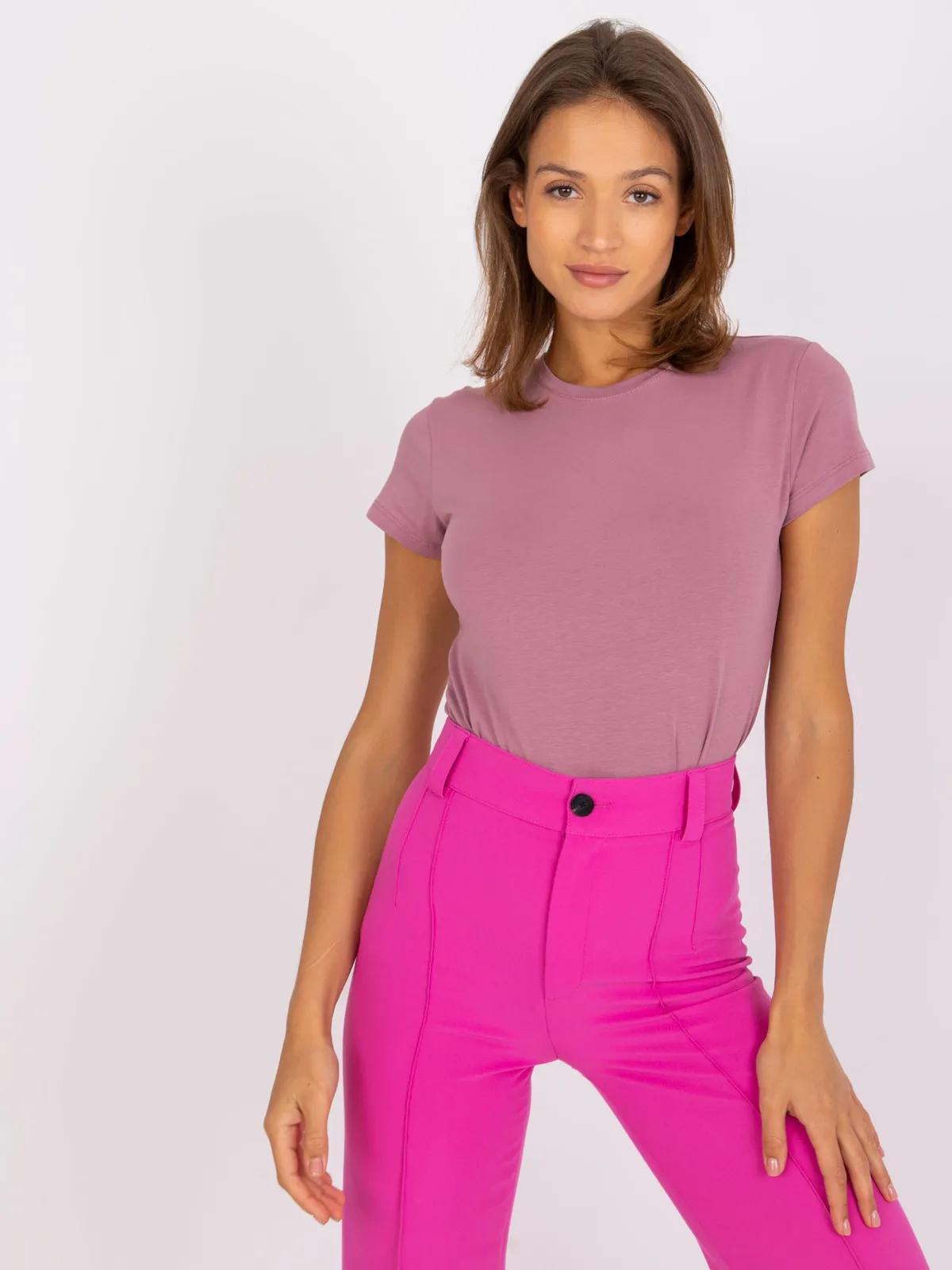 Wrzosowy t-shirt damski Peachy - zdjęcie 11