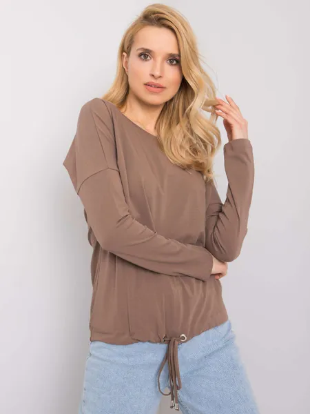 Bluzka basic brązowa