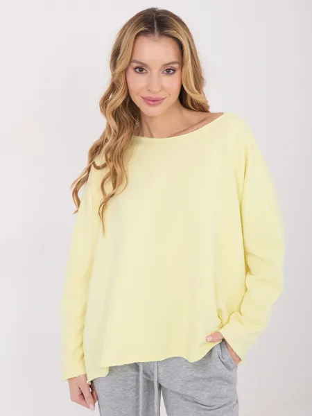 Casualowa bluza oversize z surowym wykończeniem