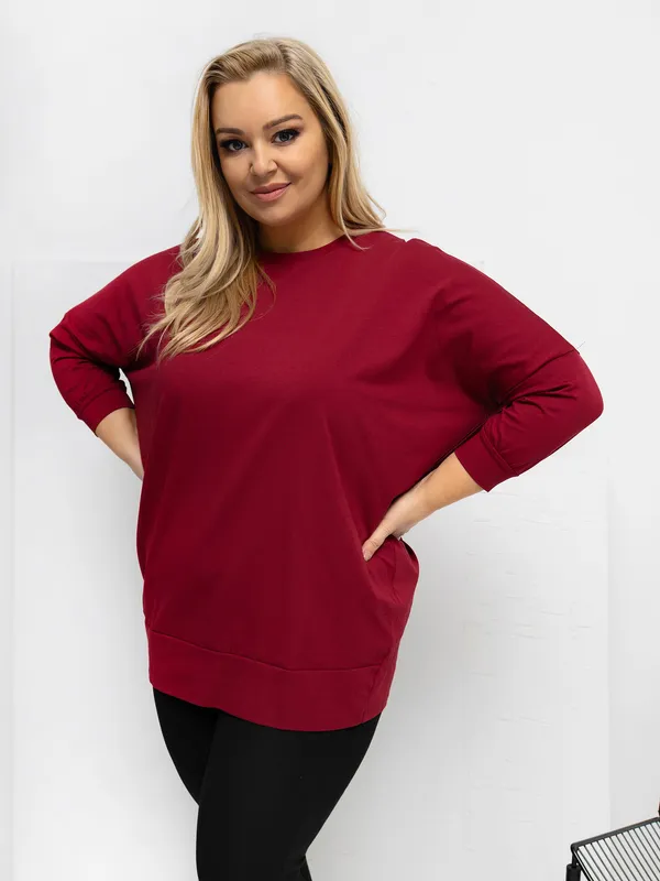 Casualowa bluzka oversize o luźnym kroju - widok 2