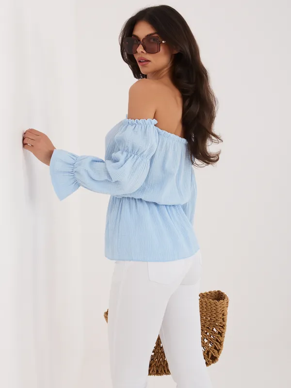 Bluzka hiszpanka z bufiastymi rękawami - widok 2