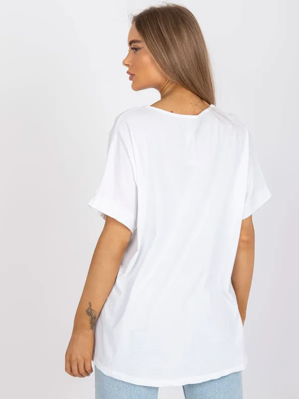 T-shirt oversize z nadrukiem w stylu vintage