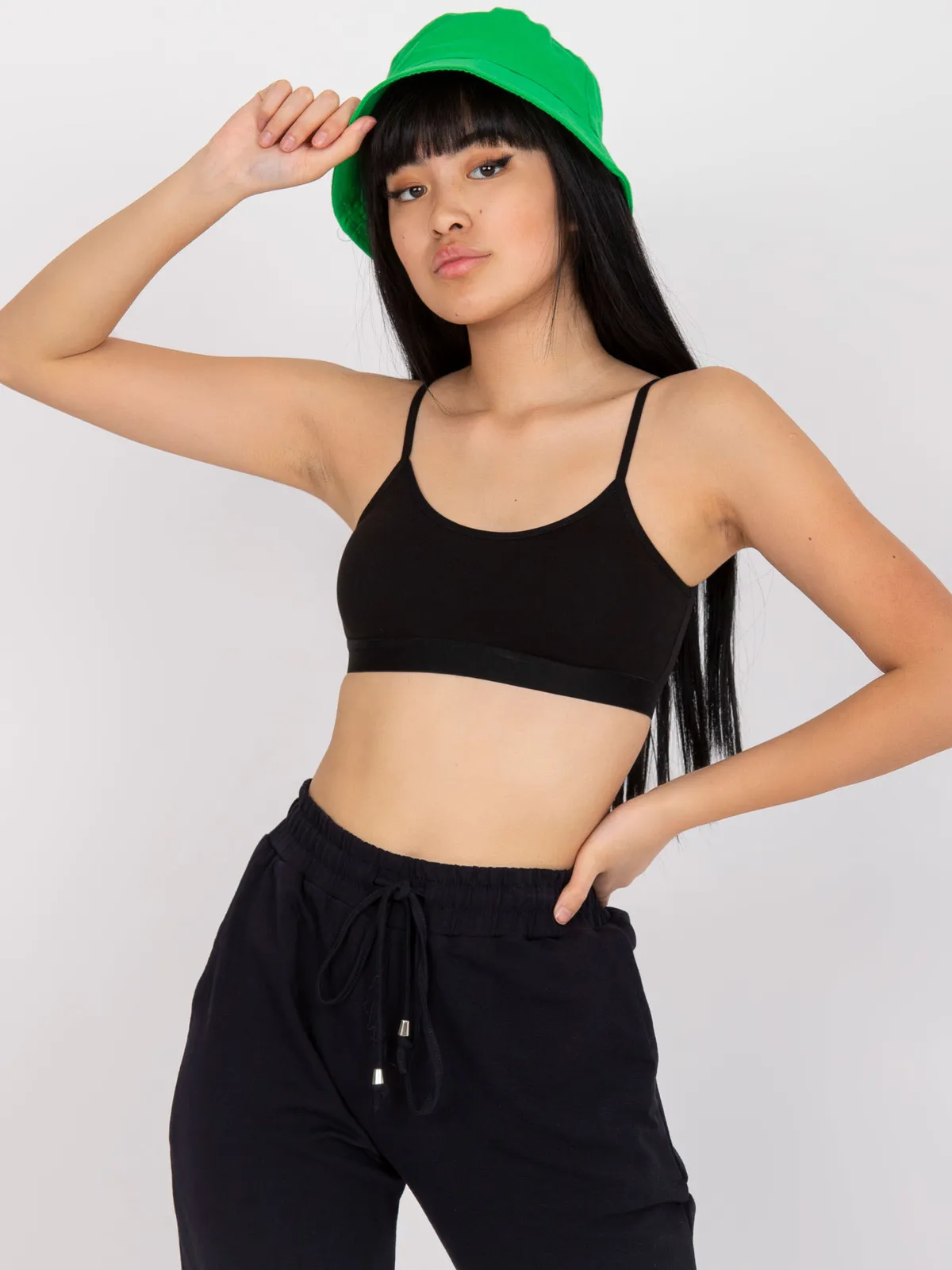 Krótki top sportowy typu crop top - zdjęcie 2