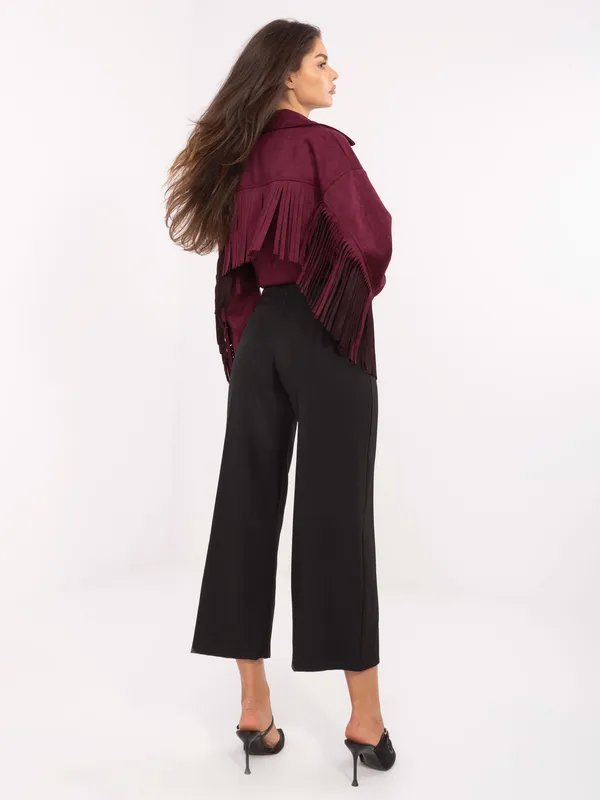 Spodnie typu culotte z wysokim stanem