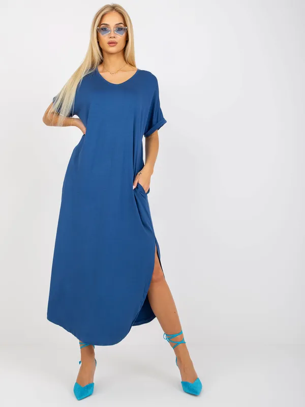 Casualowa sukienka maxi o kroju oversize - widok 2