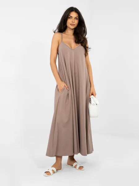 Sukienka maxi o kroju oversize z kieszeniami