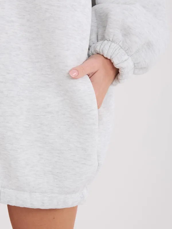 Bluza oversize z kapturem i ściągaczem - widok 2