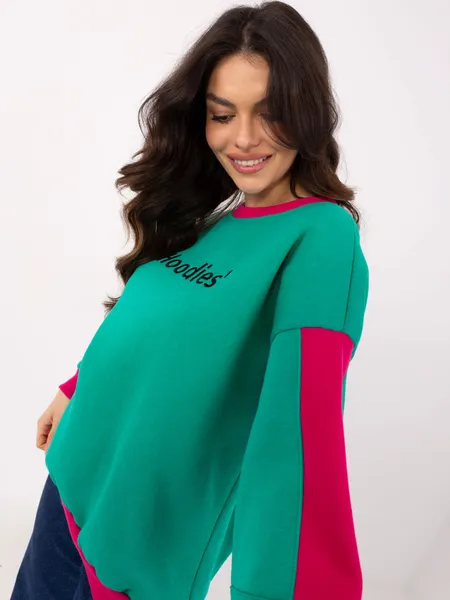 Luźna bluza oversize z kontrastowym nadrukiem