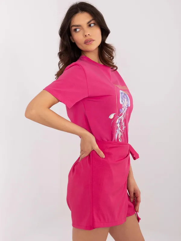 T-shirt oversize z wakacyjnym nadrukiem graficznym - widok 2
