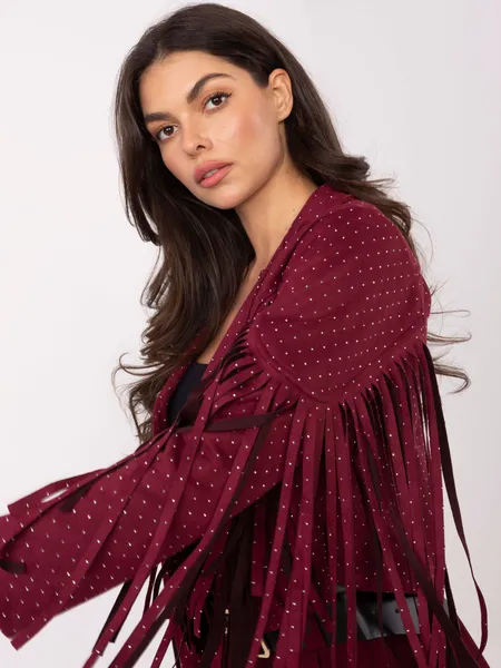 Krótka kurtka z frędzlami w stylu boho