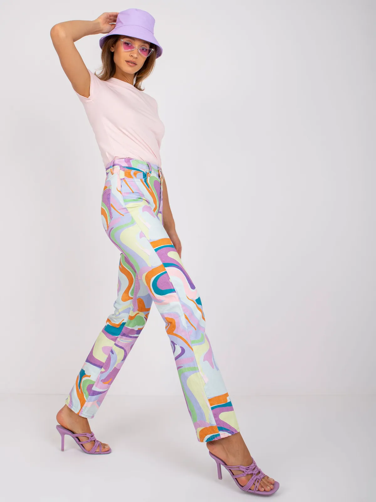 Lawendowy t-shirt Peachy - zdjęcie 1