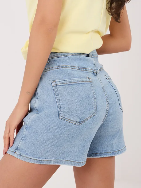 Klasyczne szorty z wysokim stanem typu basic - widok 2